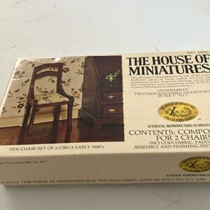 House of miniatures components for two chairs